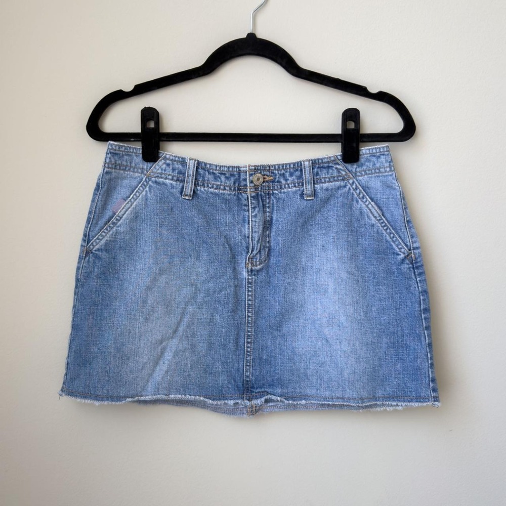 Vintage Y2K Low-Rise Denim Preppy Mini Skirt